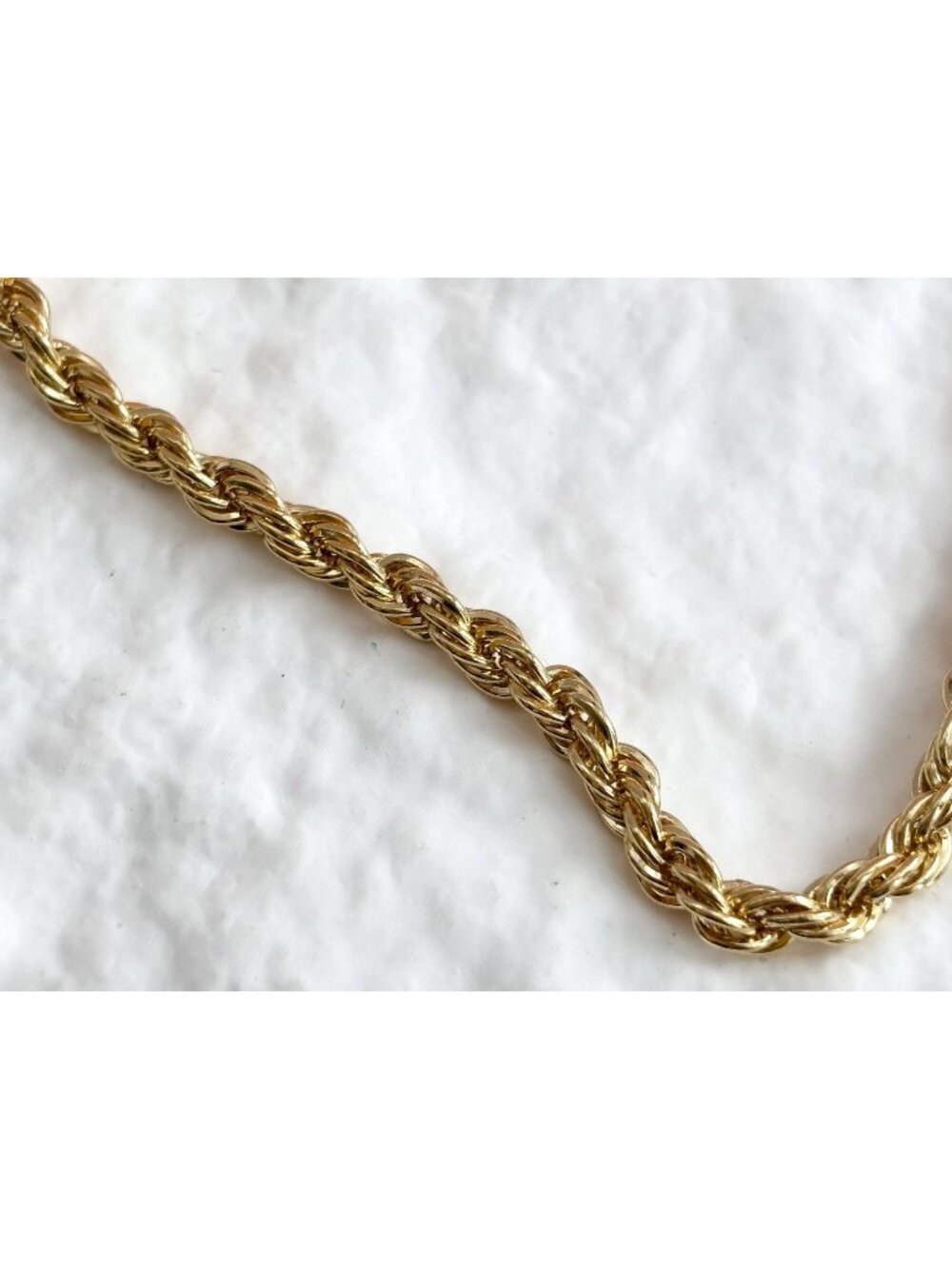 Swirly Braided Wheat Gold Toned Chain Minimalist 80's Vintage Bracelet